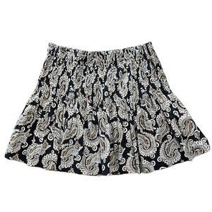 Anthropologie Eula pintucked floral mini skirt size medium